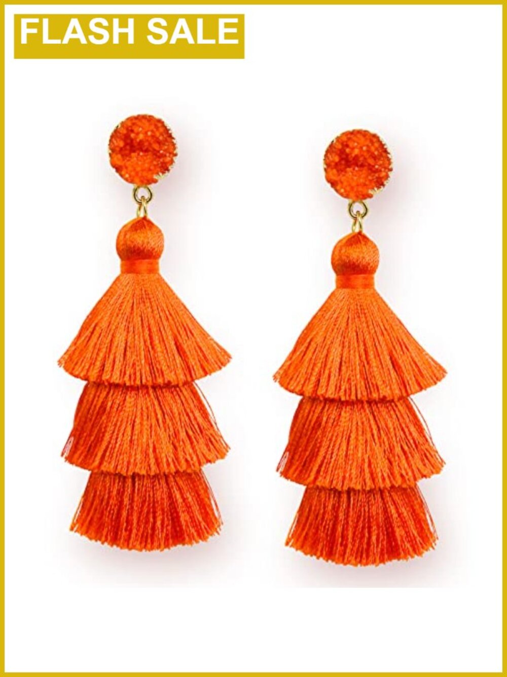 Layered Tassel Dangle Drop Earrings for Women Bohemian Statement